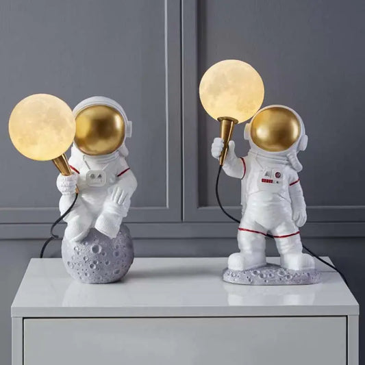 Creative Astronaut Table Lamp for Boys' Bedroom Decor