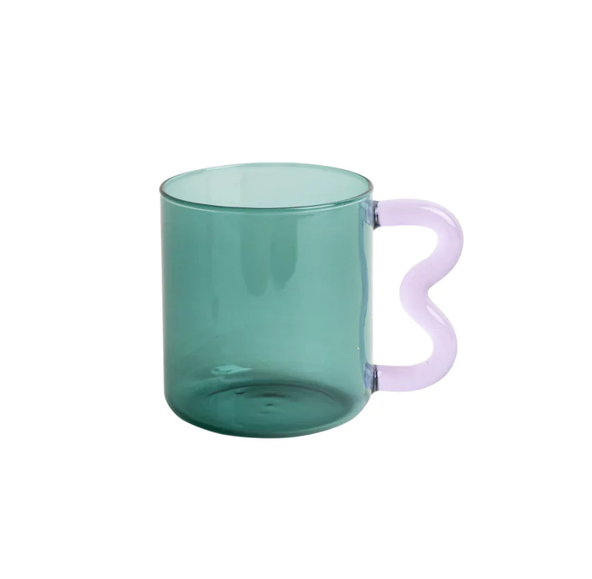Colored Glass Art Mug – Handmade Heat-Resistant Mug 370ml