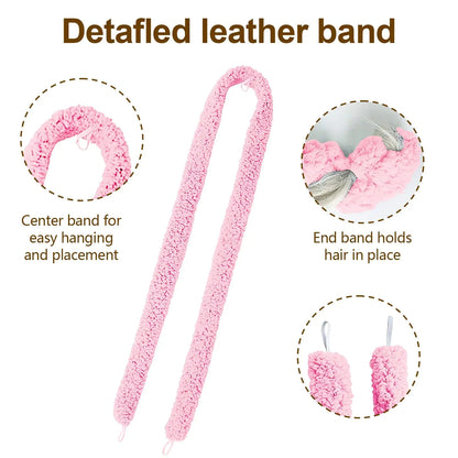 Satin Overnight Hair Curler - Soft Wave, Heat-Free Curls - Pink