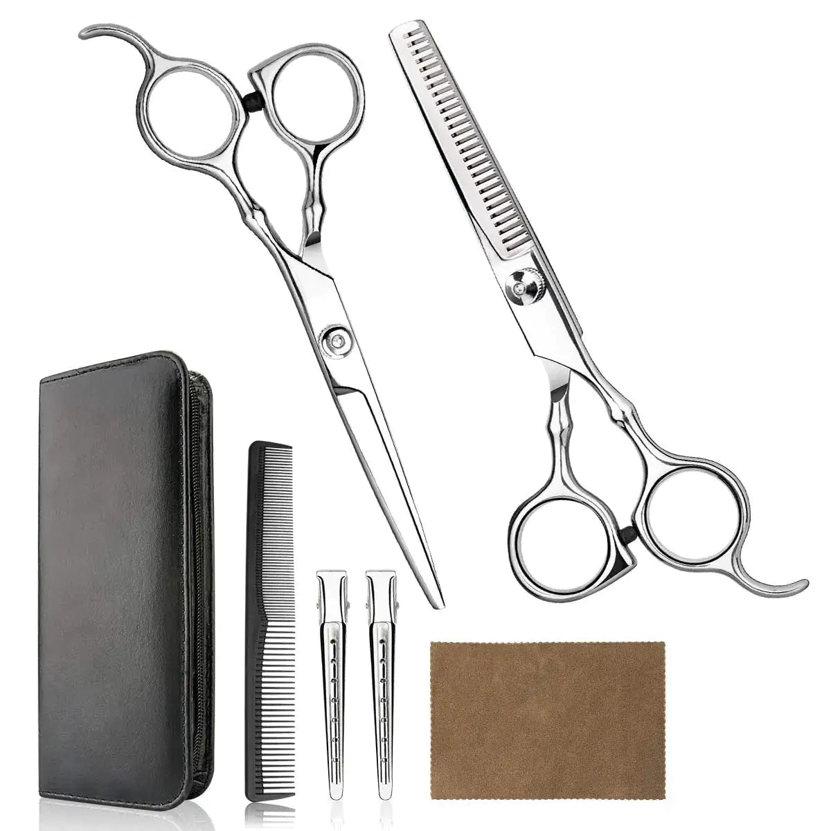 Professional Haircutting Shears Set – 6 Inch Stainless Steel Barber Scissors