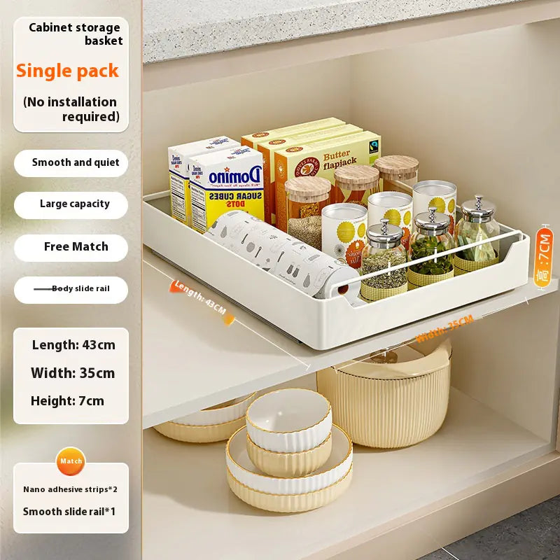 Punch-Free Pull-Out Kitchen Rack