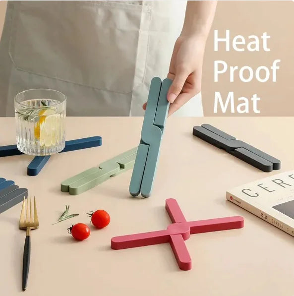 Silicone Heat-Resistant Foldable Pad – Non-Slip Pot Holder & Placemat