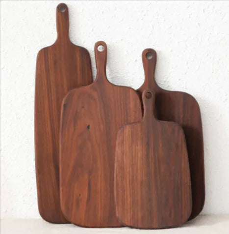 Black Walnut Pizza Board – Rustic Wooden Cutting & Serving Tray