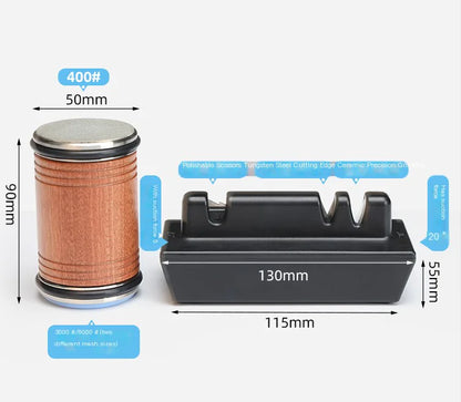 Tungsten Steel Kitchen Knife Sharpener – Adjustable Angle Roller(Compact/Large)