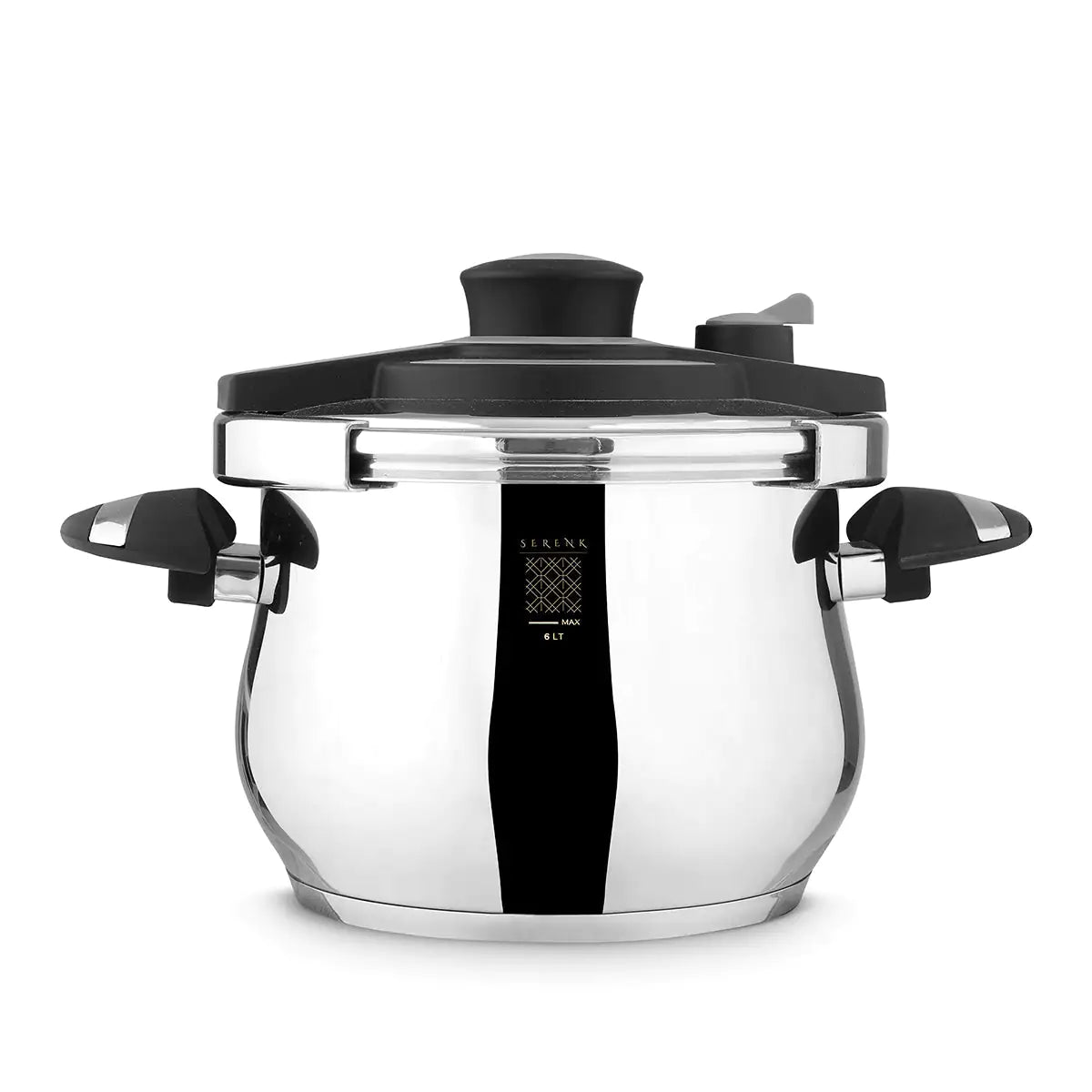 Stainless Steel Pressure Cooker – 6 Qt Induction-Safe Pot with Safety Lock