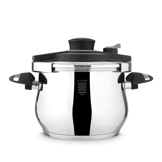 Stainless Steel Pressure Cooker – 6 Qt Induction-Safe Pot with Safety Lock
