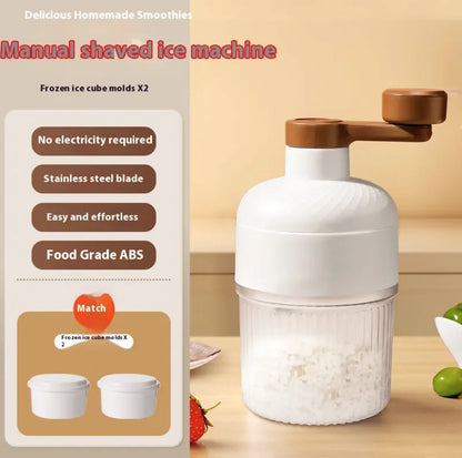 Manual Ice Crusher – Hand-Crank Stainless Steel Ice Shaver