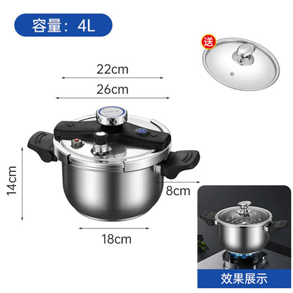 Pressure Cooker 4L/6L for Induction and Gas Stoves