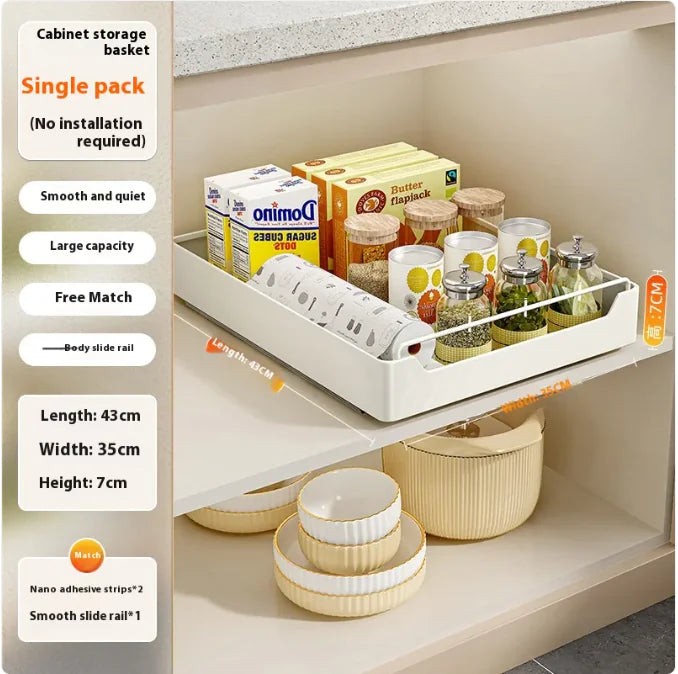 Punch-Free Pull-Out Kitchen Rack