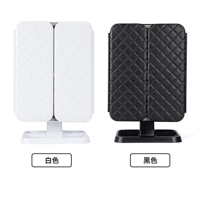 LED Makeup Mirror with Light - Portable Desktop Shell Design