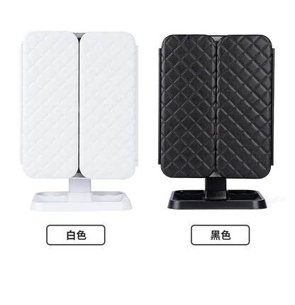 LED Makeup Mirror with Light - Portable Desktop Shell Design