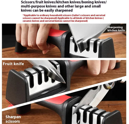 USB Electric Knife Sharpener – Compact ABS Kitchen Tool (Plug-In)