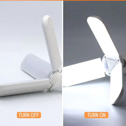 LED Folding Garage Light with Sensor and Bulb Design