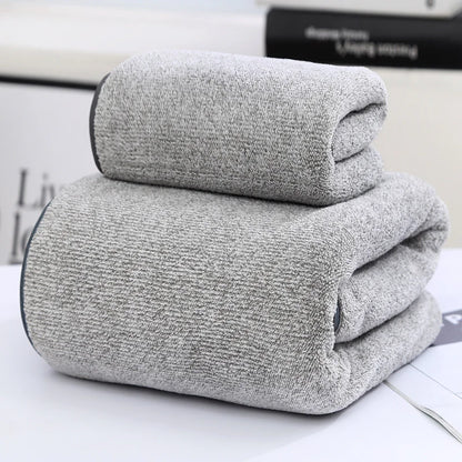 Bamboo Charcoal Fiber Coral Fleece Towel Bath Towel Set